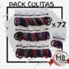 Pack de Colitas de Pelo Escolares Elásticas Colores Surtidos x72 Unidades Mayorista MB Comercializa