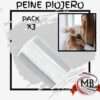 ​Pack x3 peines piojeros blancos de doble extracción profunda mayorista MB Comercializa