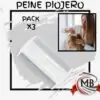 Pack x3 peines piojeros blancos de doble extracción profunda mayorista MB Comercializa