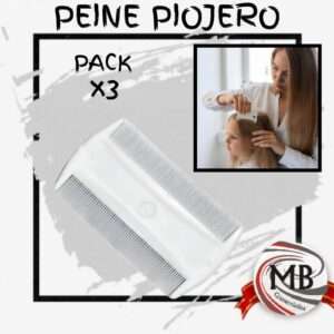 ​Pack x3 peines piojeros blancos de doble extracción profunda mayorista MB Comercializa