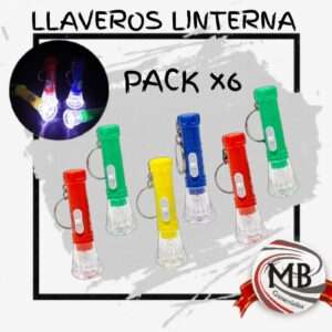 PACK X 6 LLAVEROS LINTERNA