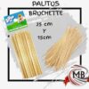 Palitos brochette Sifap de 15 cm y 25 cm por mayor, palos de madera largos para brochettes, gastronomia, copetin y manualidades con despacho rapido en 24 horas por Correo Argentino mediante mbcomercializa.com.ar.