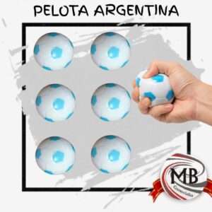 Pelota soft antiestrés diseño Argentina para niños y eventos MB Comercializa. Juguete blando de alta rotación con precios directos mayoristas y despacho en 48 horas a toda Argentina.