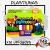 Plastilinas escolares pack x10 unidades colores intensos calidad premium para modelado y arte. Venta mayorista con despacho en 48 horas a toda Argentina y precios directos de fábrica en MB Comercializa. Insumos de librería de alta plasticidad.
