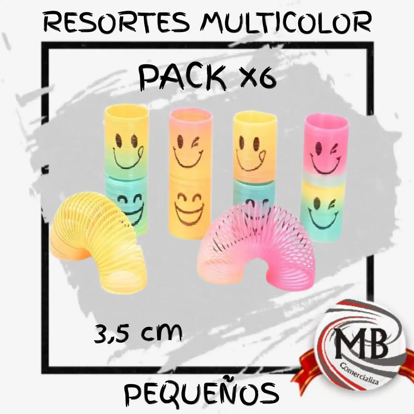 Resorte de juguete multicolor tipo slinky de plástico flexible. DESPACHO EN 48 HORAS GARANTIZADO a todo el país. Precios mayoristas directos en MB Comercializa Argentina.