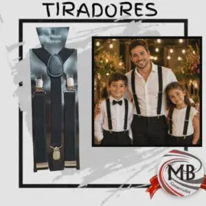 Tiradores negros elásticos ajustables para adultos y niños MB Comercializa. Accesorios de vestimenta para eventos con despacho en 48 horas y precios mayoristas directos a toda Argentina.