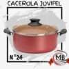 Cacerola antiadherente N°24 color bordó con tapa de vidrio templado y doble asa MB comercializa. Venta mayorista de ollas y artículos de bazar para el hogar en Argentina. Despacho nacional en 48hs con precios directos para revendedores.