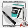 Caja de marcadores permanentes negros x12 unidades con punta redonda, precio mayorista directo y despacho en 48 horas a todo el país vía MB Comercializa.