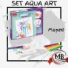Venta mayorista de kit de pintura artística con lápices acuarelables y plantillas de unicornio en Argentina, set creativo de dibujo infantil para regalería y librería, logística MB Comercializa con despacho en 48 horas.