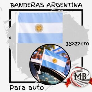 BANDERA PARA AUTO ARGENTINA 38X27CM