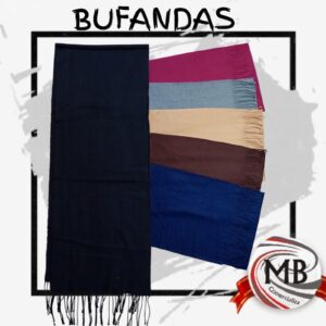 BUFANDAS LISAS UNISEX 190 X 30 CM
