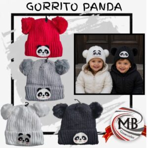 GORROS PANDA INFANTILES