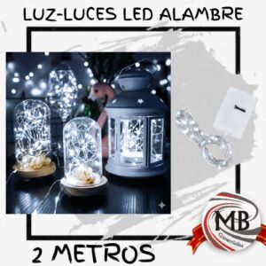 LUZ-LUCES LED ALAMBRE 2 METROS BLANCA