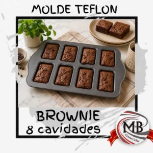 MOLDES TEFLÓN BROWNIE 8 CAVIDADES DE 9X6CM