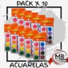 PACK X 10 ACUARELAS 8 COLORES