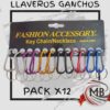 PACK X12 LLAVEROS GANCHOS
