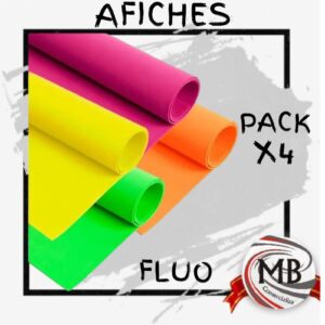 PACK X 4 AFICHES FLUO