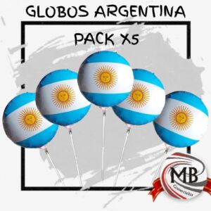 Globos de látex colores celeste y blanco para decoración de eventos y festejos patrios. Venta mayorista en MB Comercializa con precios directos de fábrica y despacho en 24 horas a toda la Argentina por Correo Argentino.