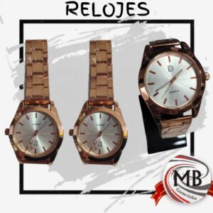 RELOJES DQ2316-6 DORADOS MALLA METAL