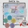 Tapas para frascos de condimentos pack x4 colores pastel bazar mayorista envío 48 horas a toda Argentina precios directos en MB Comercializa.