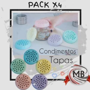 PACK X4 TAPAS PARA CONDIMENTOS MB13428