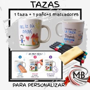 TAZAS PARA PERSONALIZAR CON MARCADORES