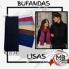 Bufandas lisas unisex de 190x30 cm con flecos para abrigo de invierno en variedad de colores para venta mayorista directa, con despacho rápido en 24 horas y envíos a toda Argentina por Correo Argentino desde mbcomercializa.com.ar.