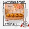 PACK X 4 LLAVEROS EMOJI