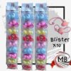 Blíster por 10 tiras de colitas de pelo elásticas infantiles dobles con apliques de corazones de peluche acolchados en colores pastel de MB Comercializa. Mayorista de accesorios de peinado con despacho rápido en 24 horas y envíos a toda la Argentina por Correo Argentino.
