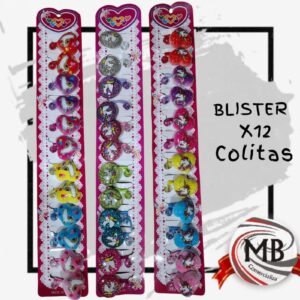 BLISTER X 12 COLITAS LLAMA-UNICORNIO