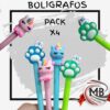 PACK X 4 BOLIGRAFOS DISEÑOS