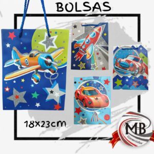 BOLSAS CARTON 18X23CM AUTO-AVION