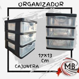 ORGANIZADORES CAJONERAS 3 COMPARTIMIENTOS 17X13CM