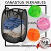 Canastos plegables lisos para ropa por mayor en MB Comercializas. Precios directos mayoristas con despacho rápido en 24 horas a toda Argentina por Correo Argentino.