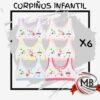 PACK X 6 CORPIÑOS INFANTILES YUE