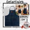 Delantales de jean premium modelo City de 69x74 cm con bolsillos para gastronomía y hogar, ideales para venta mayorista con despacho rápido en 24 horas y envíos a toda Argentina por Correo Argentino desde mbcomercializa.com.ar.