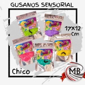 GUSANOS SENSORIALES MAGIC WORM CHICOS 17X12CM