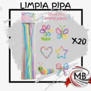 PACK X20 LIMPIA PIPAS PASTELES