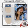 Maquillaje de la bandera de Argentina en barra por mayor, pintura facial celeste y blanca para hinchas de la seleccion y eventos patrios con despacho rapido en 24 horas por Correo Argentino mediante mbcomercializa.com.ar.