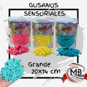 GUSANOS SENSORIALES MAGIC WORM GRANDES 20X14CM