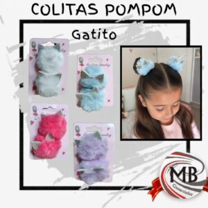 Colitas de pelo de pompón gatito con orejitas por mayor en Argentina. Envío en 24 horas por Correo Argentino desde mbcomercializa.com.ar.