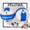 Pelota de futbol Numero 5 de Argentina por mayor, balones inflables celestes y blancos con el escudo de la AFA y la Copa del Mundo para comercios y tiendas deportivas con despacho rapido en 24 horas por Correo Argentino mediante mbcomercializa.com.ar