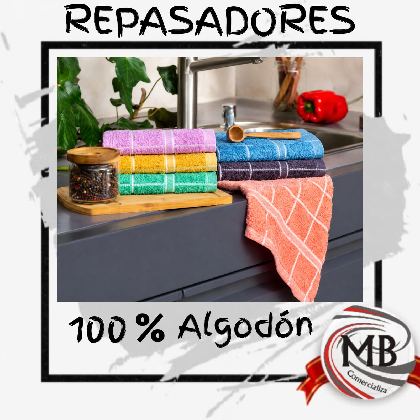 Repasadores de cocina Fantasía 100% algodón en varios colores para venta mayorista directa, con despacho rápido en 24 horas y envíos a toda Argentina por Correo Argentino mediante mbcomercializa.com.ar.