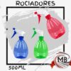 Botellas plásticas con gatillo pulverizador rociador de 500 ml en colores azul, verde y rojo con precios directos mayoristas y despacho en 24 horas por Correo Argentino mediante mbcomercializa.com.ar