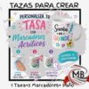 Set de tazas para crear y pintar por mayor, kit de taza de ceramica blanca para personalizar con 5 marcadores acrilicos y paño de limpieza, ideal para librerias y regalerias con despacho rapido en 24 horas por Correo Argentino mediante mbcomercializa.com.ar.