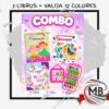 Combo de 3 libros para colorear y valija de 12 marcadores por mayor, kit infantil creativo con tematicas de Princesas y Unicornios para librerias, jugueterias y regalerias con despacho rapido en 24 horas por Correo Argentino mediante mbcomercializa.com.ar.