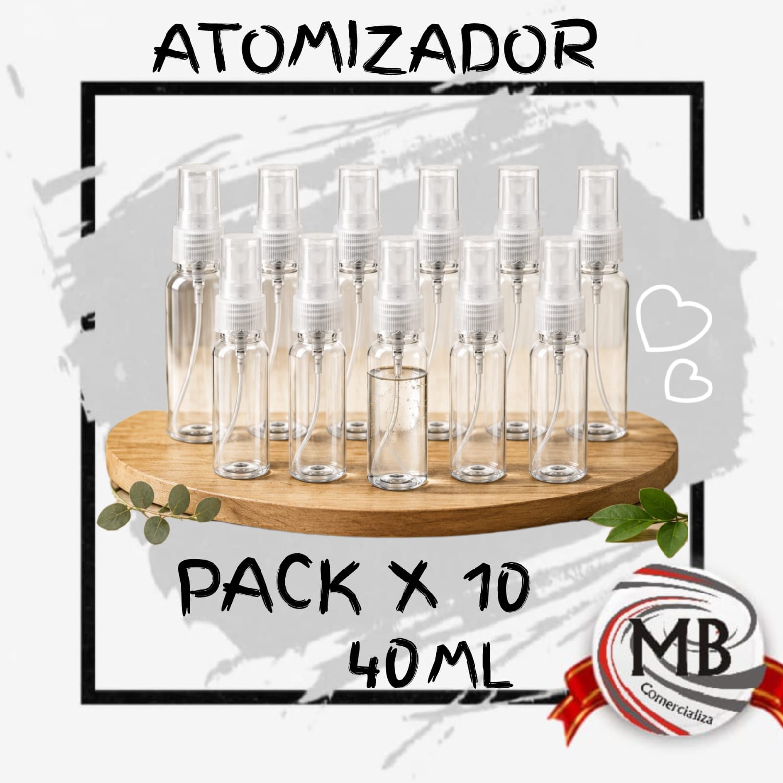 PACK X 10 UNIDADES ROCIADORES-ATOMIZADORES 40 ML MB13649