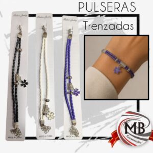 PULSERAS TRENZADAS CON DIJE