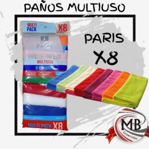 PACK X8 PAÑOS DE LIMPIEZA MULTIUSOS