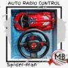 Auto de juguete a radio control deportivo color rojo con control remoto tipo volante estilo superhero para jugueterias MB Comercializa.